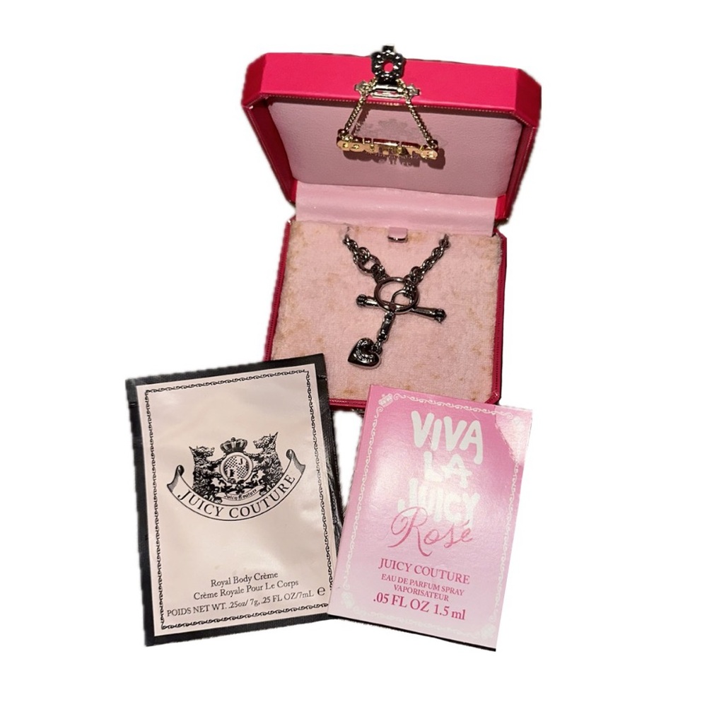 Juicy Couture Gift Set- Banner Charm Chunky Necklace and Free Gifts